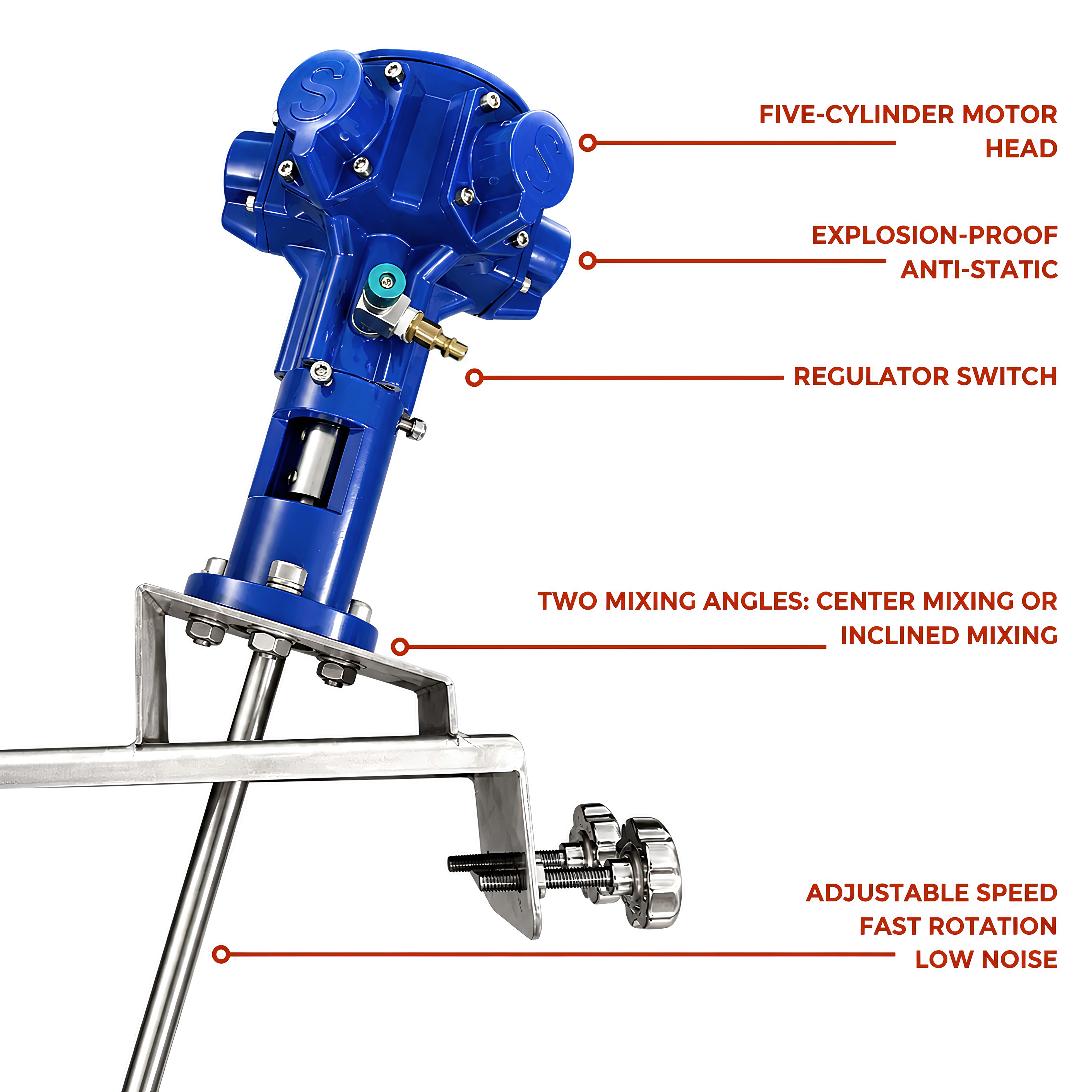 SPRALL Inclined Horizontal Pneumatic Mixer 200
