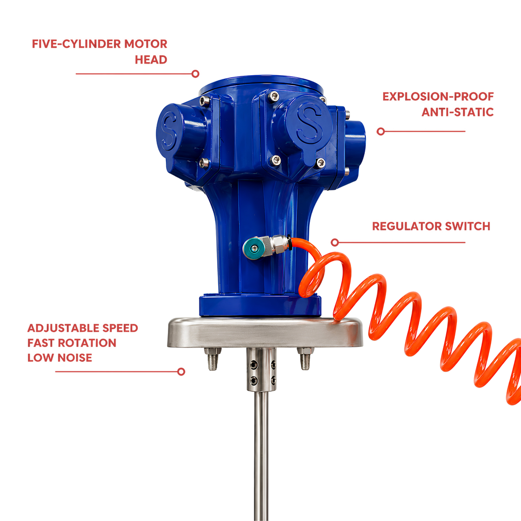 SPRALL Pneumatic Mixer with Pneumatic Lift 200
